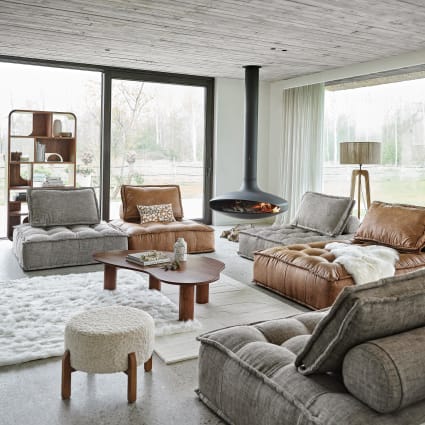 Chauffeuse per divano componibile colore talpa Neo Elementary