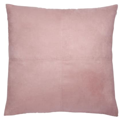 Coussin effet suédine rose Swedine