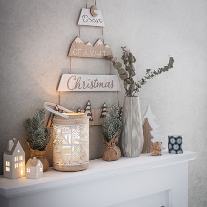 Déco De Noël Maison Lumineuse En Céramique Blanche | Maisons Du Monde