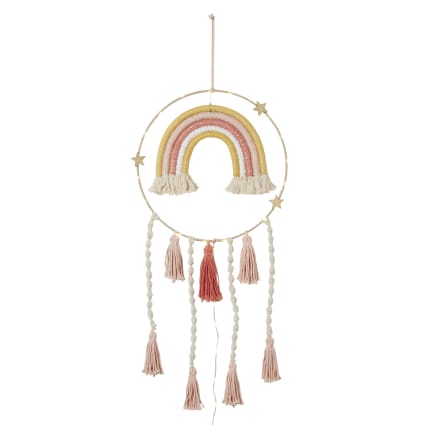 Rainbow - Déco lumineuse attrape-rêves net corde