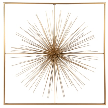 Déco murale filaire en métal doré 80x80 HILA | Maisons du Monde