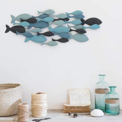 Decorazione da Parete Pesce in Metallo, Nero, HOMEMANIA | Leroy Merlin