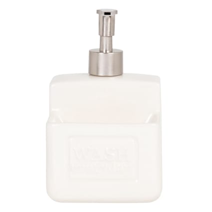 Distributeur de savon en dolomite beige crème | Maisons du Monde