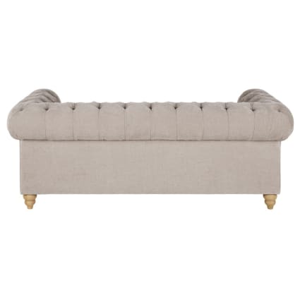 Divano 3/4 posti in velluto beige rosato Chesterfield Maisons du