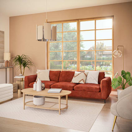 Divano a posti arancione City Maisons du Monde