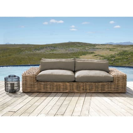 Sofa Divano Rattan Esterno Divano Da Giardino 2/3 Posti In Rattan