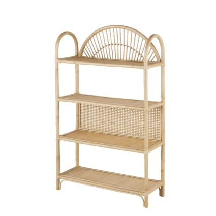 Étagère d'angle en osier naturel, 100 cm, meuble écologique artisanal - France