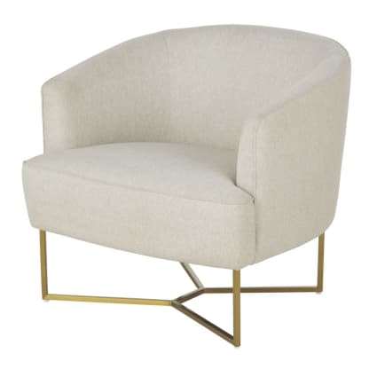 Fauteuil beige crème chiné