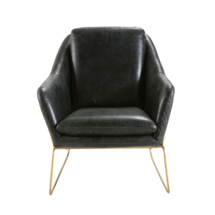 Fauteuil de salon en cuir de style classique fabriqué en Italie