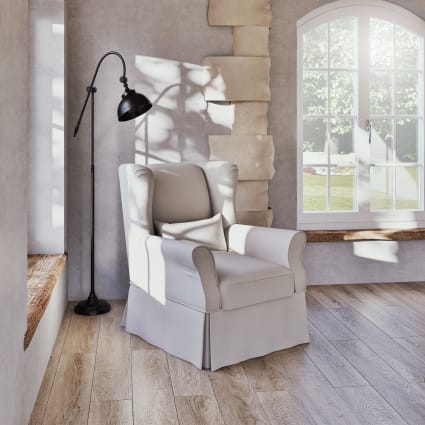 Fauteuil en lin blanc Cottage Maisons du Monde