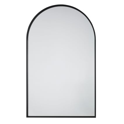 Grand miroir arche en métal noir 111x179 Matheus | Maisons du Monde