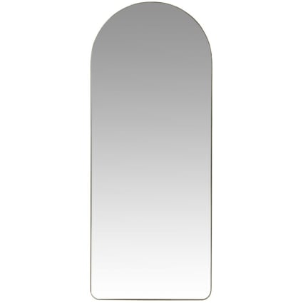 Grand miroir arche sur pied en acier doré 60x150 cm Lisa Maisons du Monde
