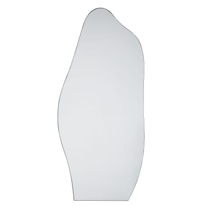Grand miroir organique en acier noir, 82x180 cm