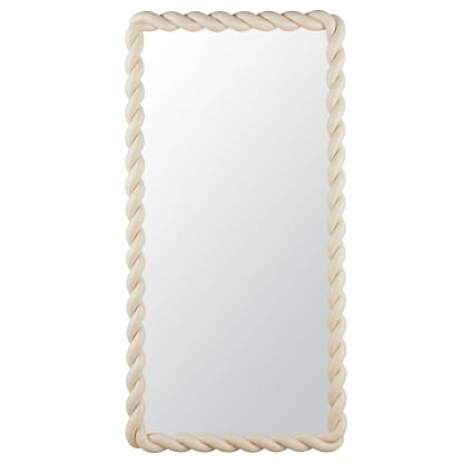 Grand miroir rectangulaire torsadé beige 80x160 Louma | Maisons du Monde