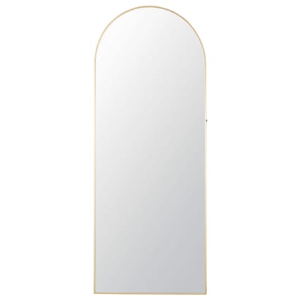 Grand miroir arche sur pied en aluminium doré 80x195 cm Cassandre Maisons du Monde