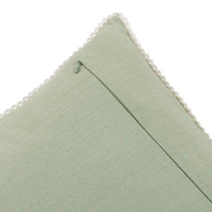 Housse de coussin broderie soleil levant