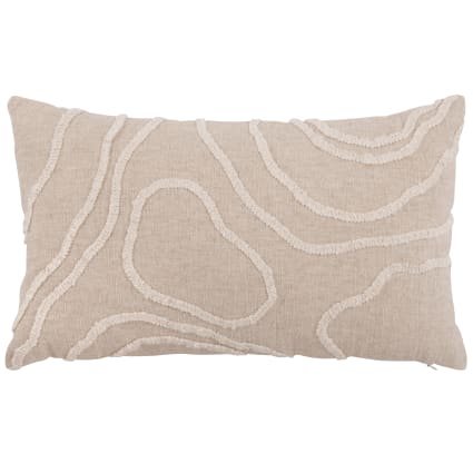 Coussin imitation fourrure écrue 45x45 | Maisons du Monde