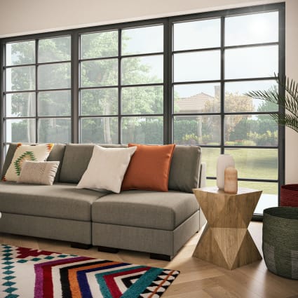 Stof Lovely Casa Bodenkissen, Größe 45 X 45 Cm, 100% Baumwolle, Farbe: Terracotta, Modell Duo, Ideale Dicke, Bequem Und Elegant – Angenehme Haptik