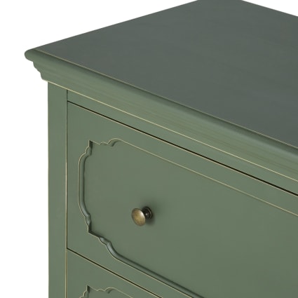 Deense vintage kleine ladekast met 3 lades in teak - Retro