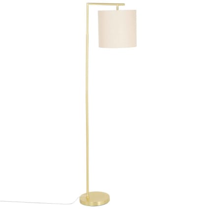 Lampadaire en métal doré et globe en verre H150 NEREE | Maisons du Monde