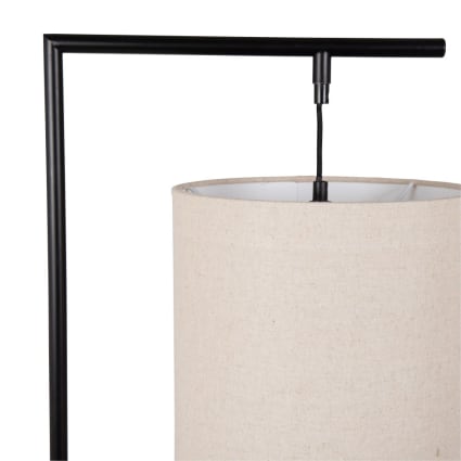 Abat-jour Lampadaire Ivoire Frangé Vintage 1970 - 9x18x16 Pouces