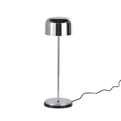 Lampe tactile en métal chromé brossé