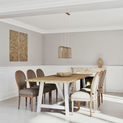 Mesa De Comedor De Pino Macizo - Estilo Rústico, Color Azul, Medidas 70 X 130 Cm