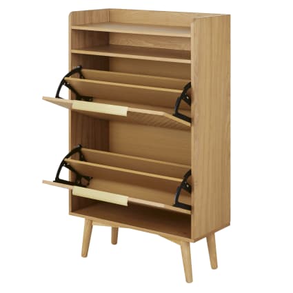 Meuble Rangement Chaussures Bois Vintage – 50/70/100 Cm – Avec Tiroirs – Pour Couloir, Entrée, Salon – Design étroit Et Pratique