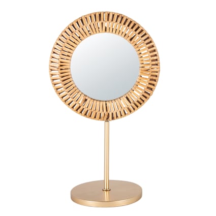 Miroir à poser doré Ø23 cm Soledad Maisons du Monde