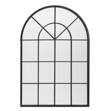 Miroir fenêtre verrière en aluminium noir 90x135 cm Orangerie Maisons du Monde