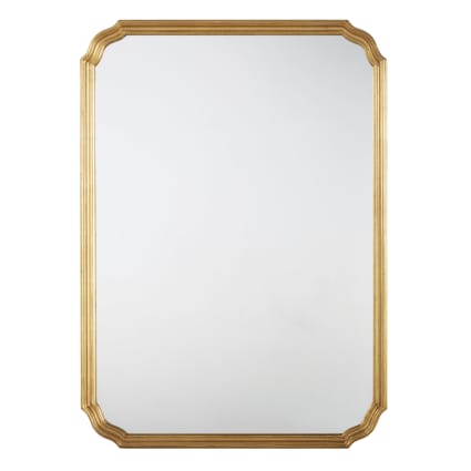 Miroir rectangulaire à moulures dorées, 80x110 cm