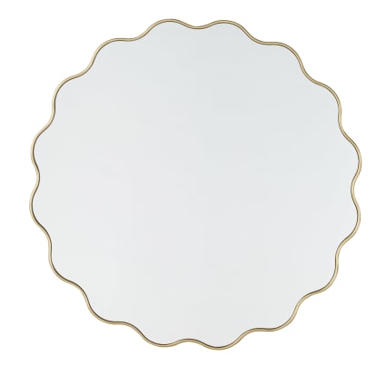 Miroir rond ondulé doré Ø110 cm Maceo Maisons du Monde