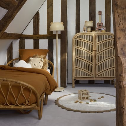 Bambù Divano Letto Midollino Panca Letto In Rattan 90x190cm Suzane