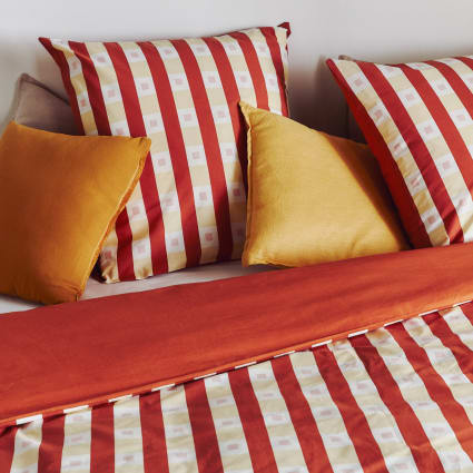Parure De Lit Bierbaum 6477_01 Coton Mako Satiné 200x200cm + 2 Taies 80x80cm Multicolore