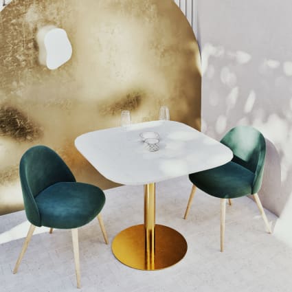 Piano per tavolo in marmo bianco persone Blackly Business