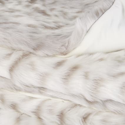 COPERTA PLAID PILE Leopardato Con Pelliccia Ecologica 210x240 Cm Modello Furs - Foto 4