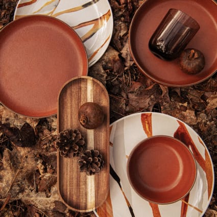 Plateau Ovale En Bois D'acacia Massif Fait Main - Pour Servir Café, Thé, Desserts, Fruits | Dimensions 27,5 X 10,5 Cm