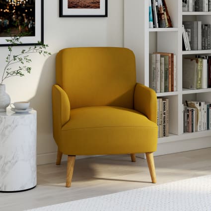 Poltrona gialla e faggio Honey Maisons du Monde