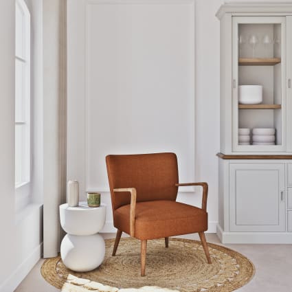 Poltrona Ruggine Poltrona in tessuto bouclé color ruggine MEYER | Maisons du Monde