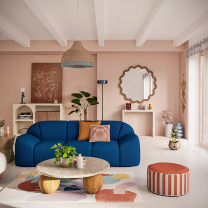 Pouf gonfiabile arancione e bianco CHRISTEL Maisons du Monde