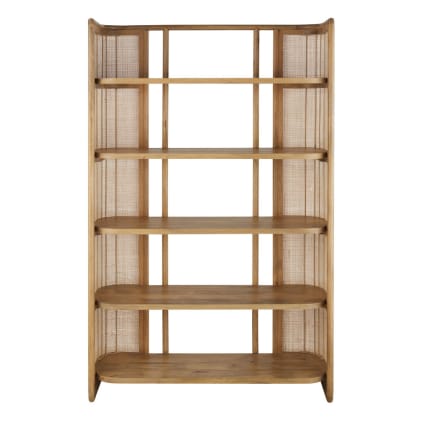 Regal aus massivem Mangoholz und Pflanzenfasern, L 112 cm Viro ...