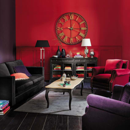 Reloj de pared negro de metal La Vallière Maisons du Monde