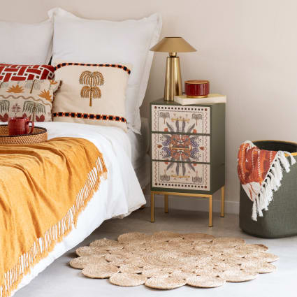 Marrakesch Jute Teppich Rund 90cm - Handgeflochten Für Indoor & Outdoor