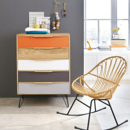 Sedia a dondolo in rattan Pétunia Maisons du Monde