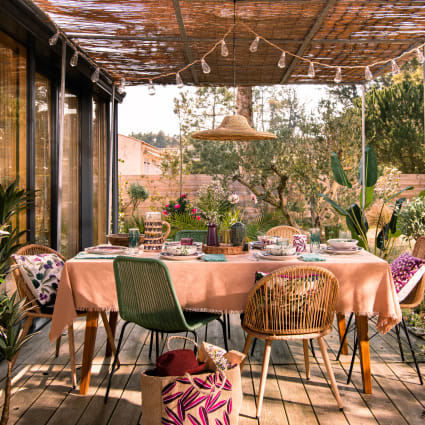 Sedia da giardino in resina riciclata verde kaki e metallo nero