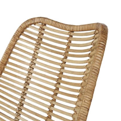 Sedia in rattan e acciaio nero Pitaya Maisons du Monde