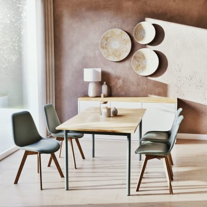 Dining Sedie Stile Scandinavo Ikea LISABO SALNÖ Tavolo E Sedie Con