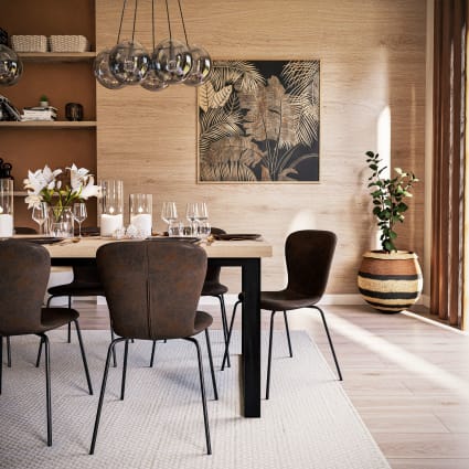 Sedia in suédine marrone effetto anticato Mira Maisons du Monde