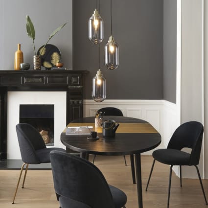 Sedia Velluto Maison Du Monde Sedia In Velluto Nero Ginette