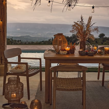 Tavoli Sedie Dehors Set Tavolo Alloro 140/210 Con Sedie Erica Oo